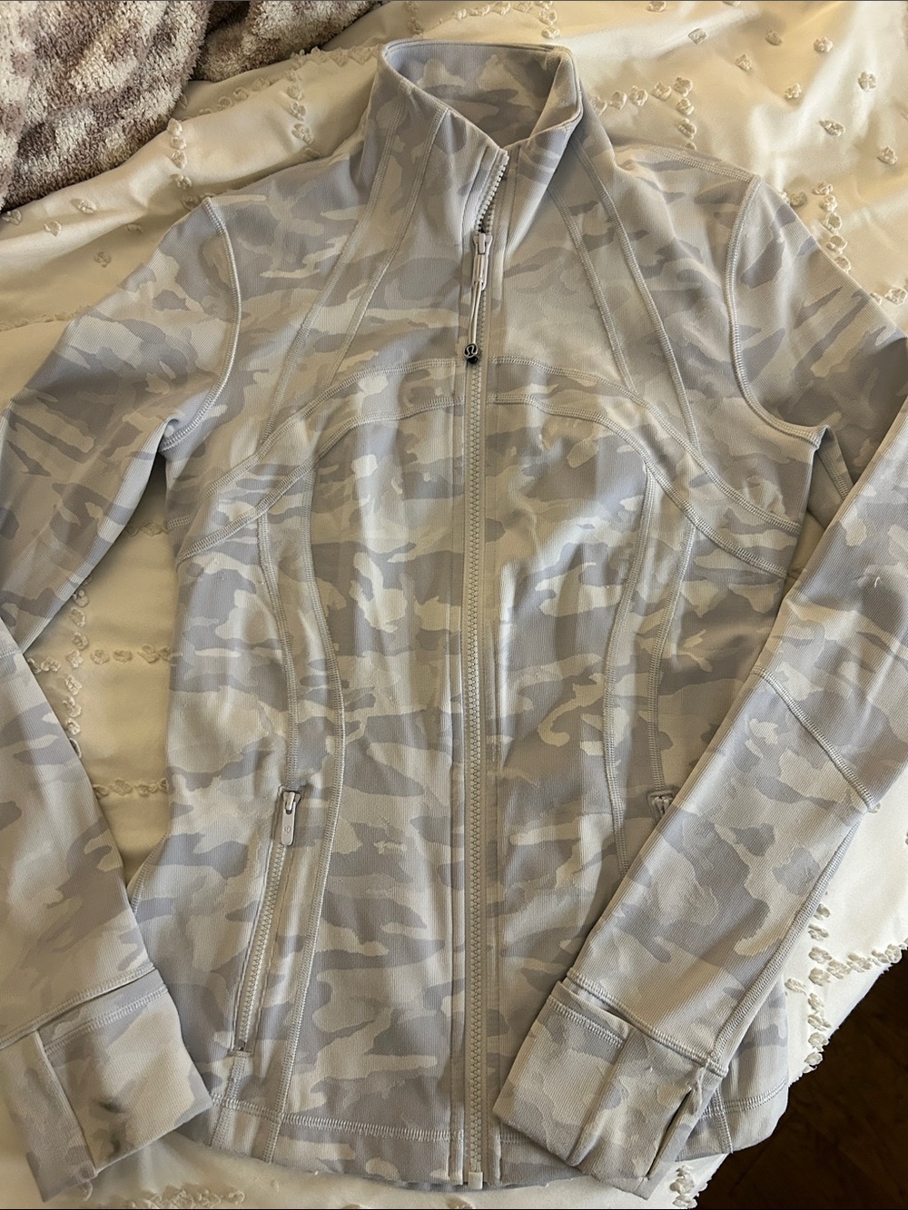 lululemon athletica Light Gray Camouflage Full-Zip Utility Jacket